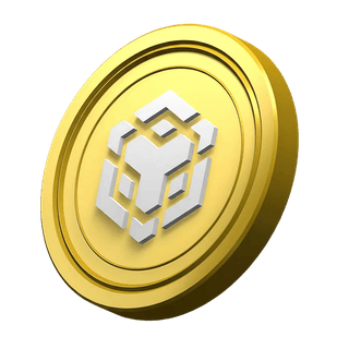 Pièce Binance BNB comme élément décoratif dans la zone de confiance de la communauté